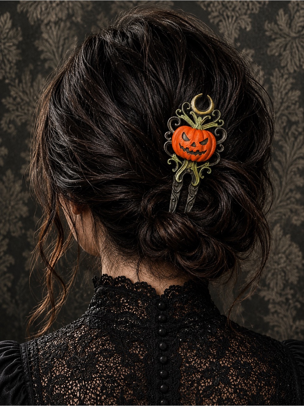Jack-O’-Lantern Hair Fork